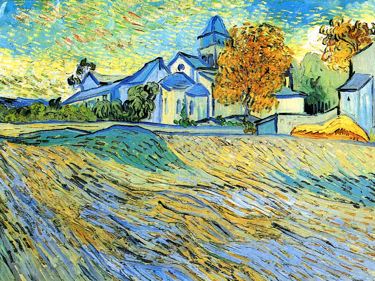 View of the Church of Saint-Paul-de-Mausole - Van Gogh Painting On Canvas